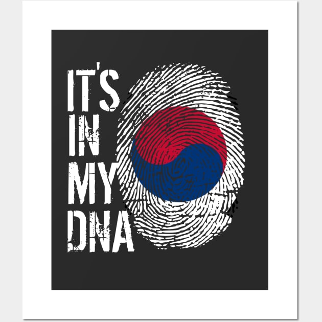 Korea Flag Fingerprint My Story DNA Korean Wall Art by Your Culture & Merch